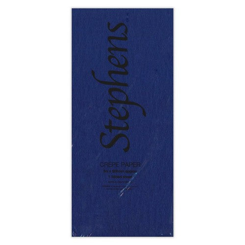 Stephens Crepe Paper 500m x 3m Dark Blue (1sht)