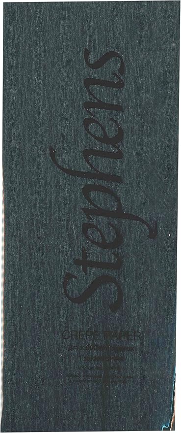 Stephens Crepe Paper 500m x 3m Black (1sht)