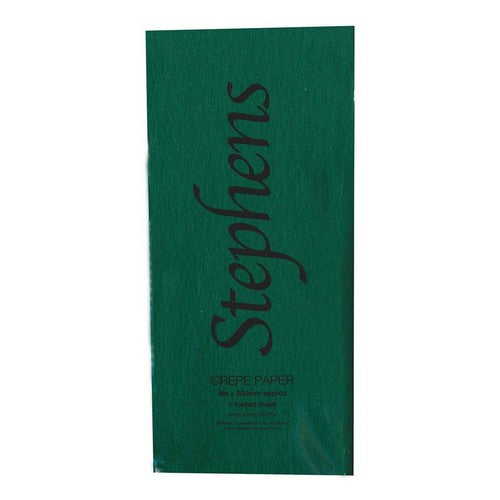 Stephens Crepe Paper 500m x 3m Dark Green (1sht)