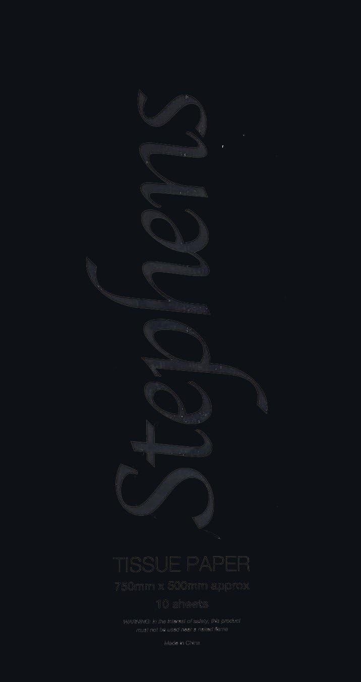 Stephens Tissue Paper Black 750mm x 500mm 10shts