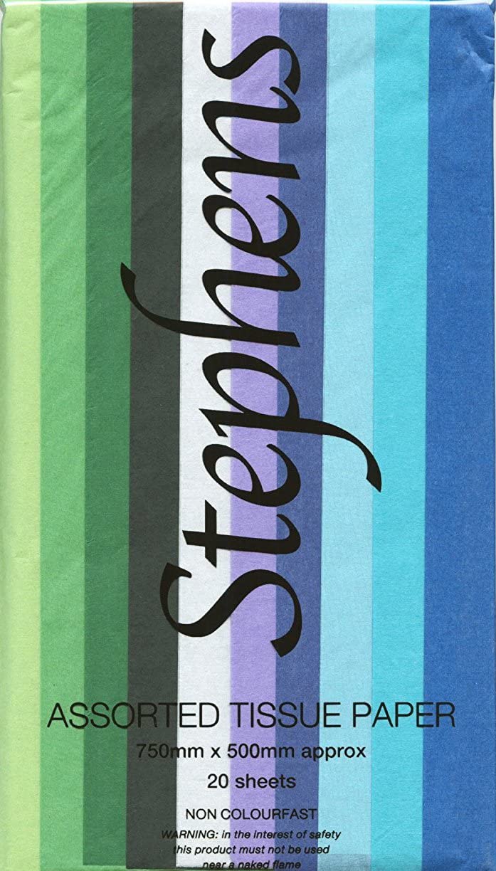Stephens Tissue Paper Cool Colours 750mm x 500mm 20shts