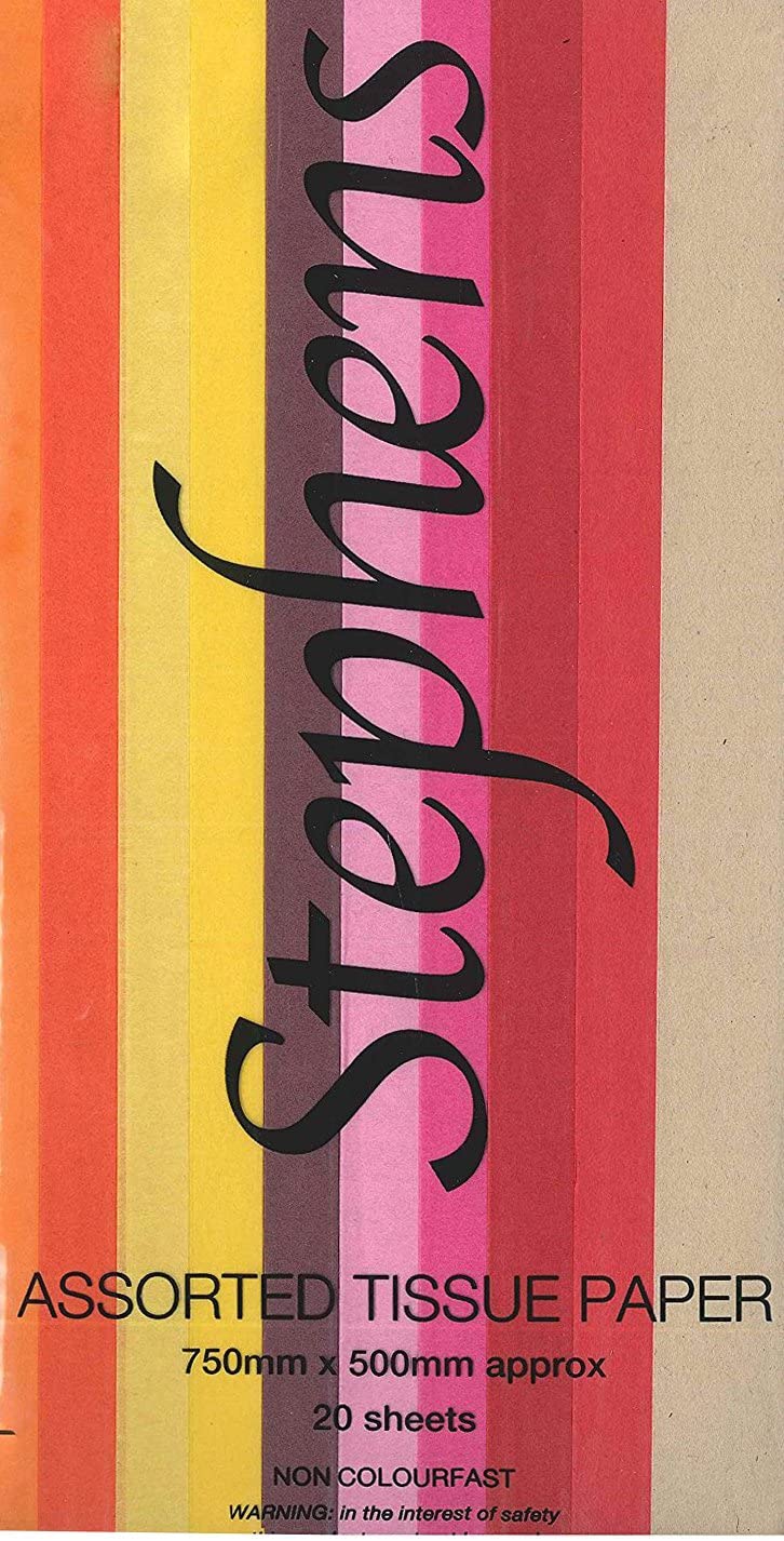 Stephens Tissue Paper Warm Colours 750mm x 500mm 20shts