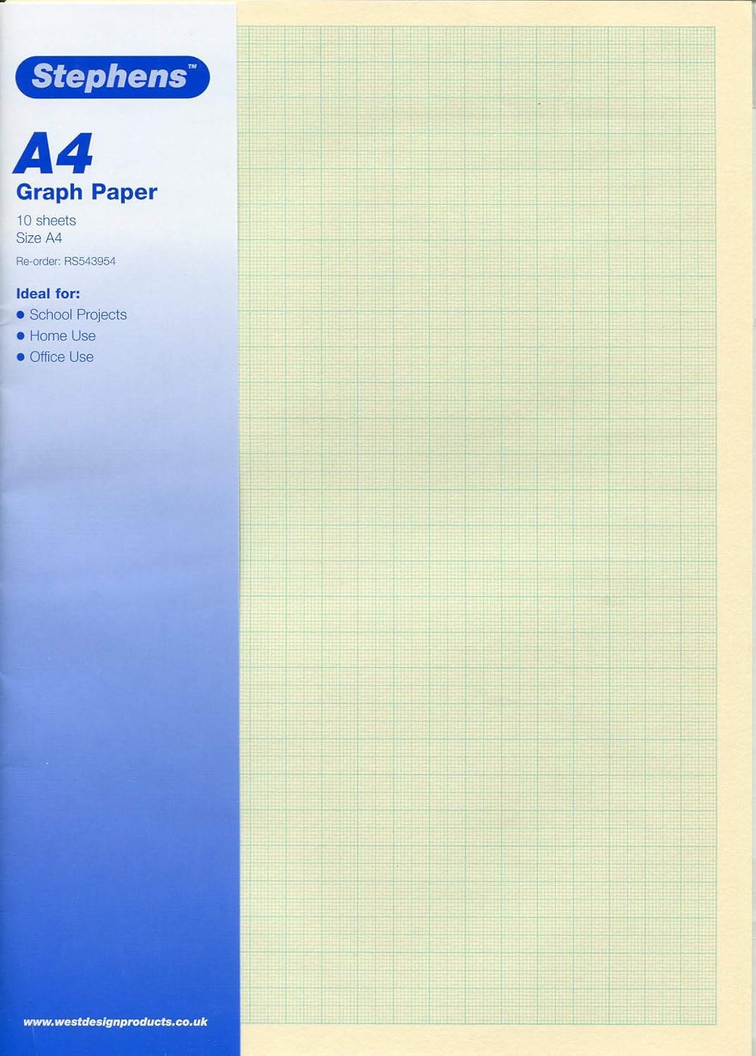 Stephens A4 Graph Paper 120gsm 10shts