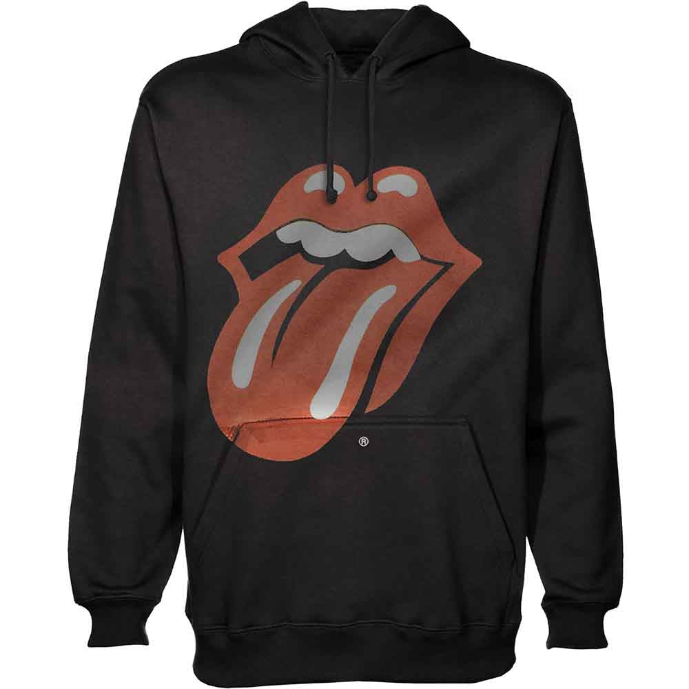 The Rolling Stones Men's Pullover Hoodie Classic Tongue Black (S)