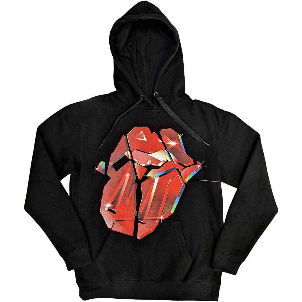The Rolling Stones Unisex Pullover Hoodie Hackney Diamonds Lick Black (M)