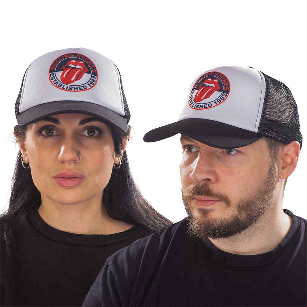 The Rolling Stones Unisex Mesh Back Baseball Cap Est. 1962 Black/White