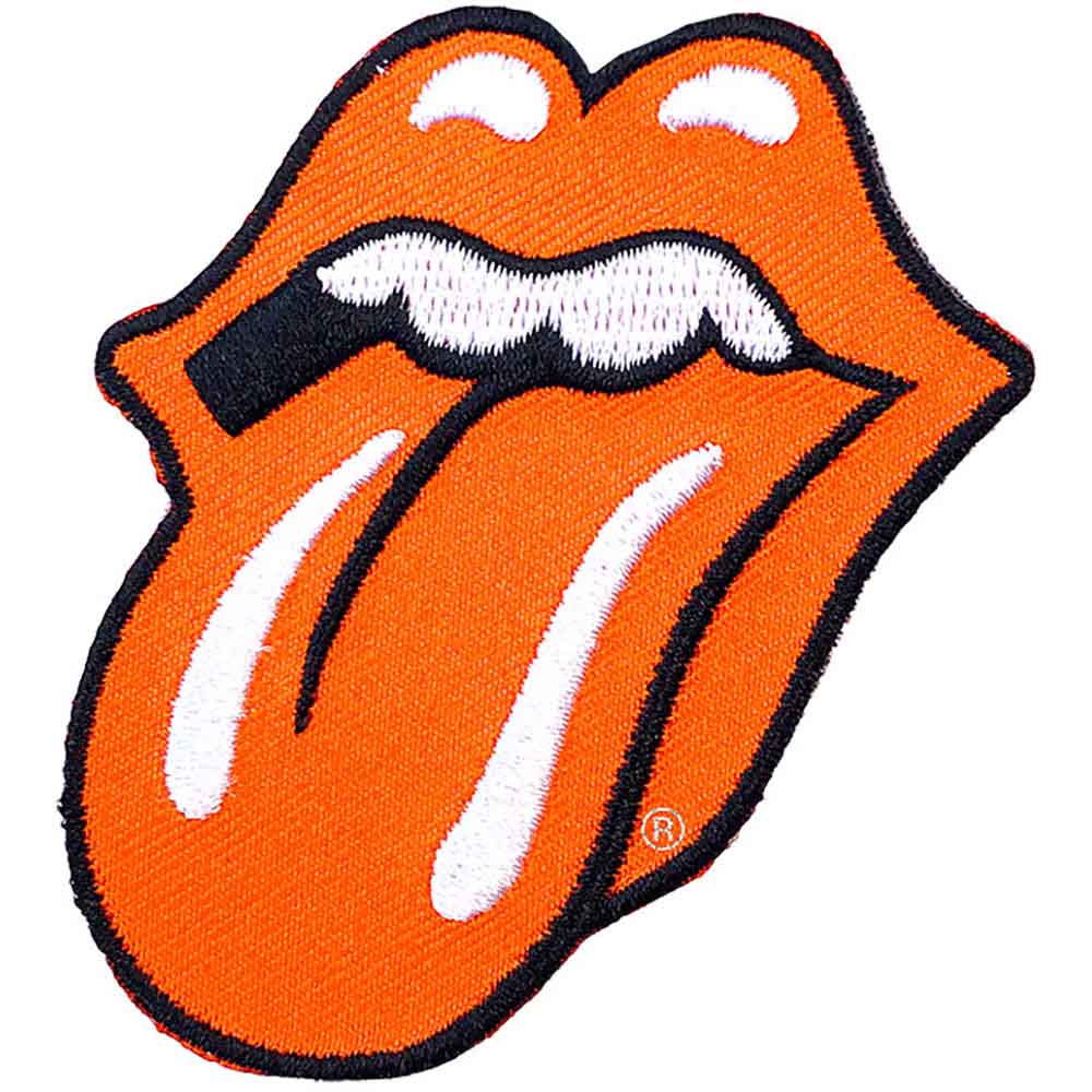 The Rolling Stones Standard Patch Classic Tongue (Loose Embroidered Patch) Orange