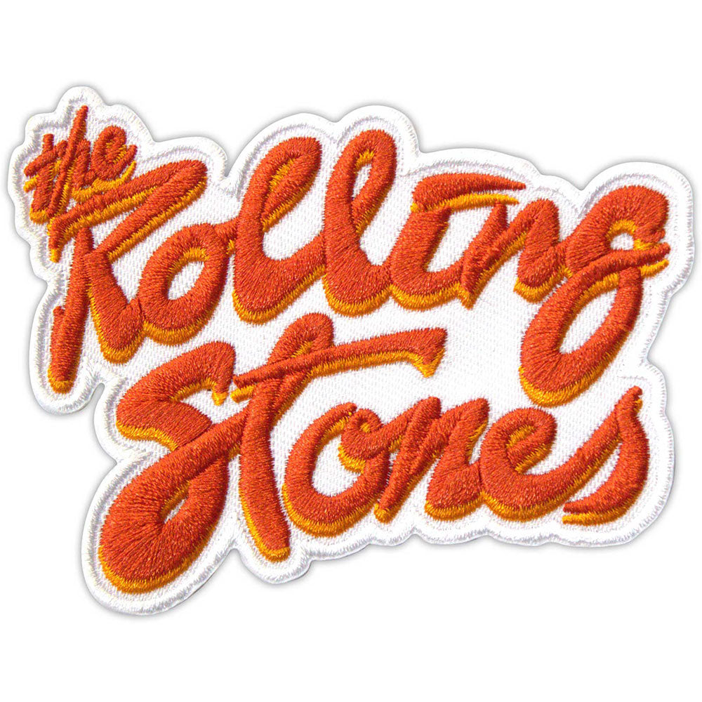 The Rolling Stones Woven Patch Orange Logo (Standard)