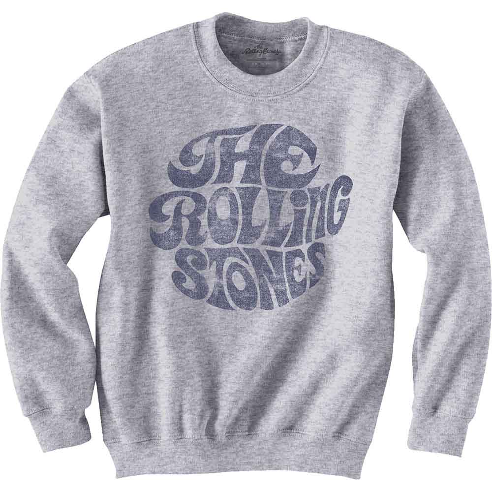 The Rolling Stones Unisex Sweatshirt Vintage 70s Logo Grey (XXL)