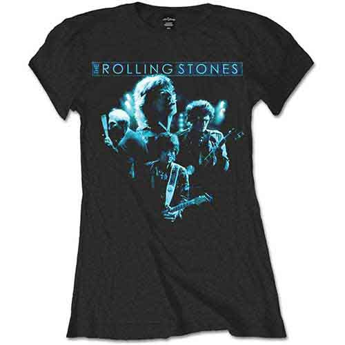 The Rolling Stones Ladies T-Shirt Band Glow Black (M)