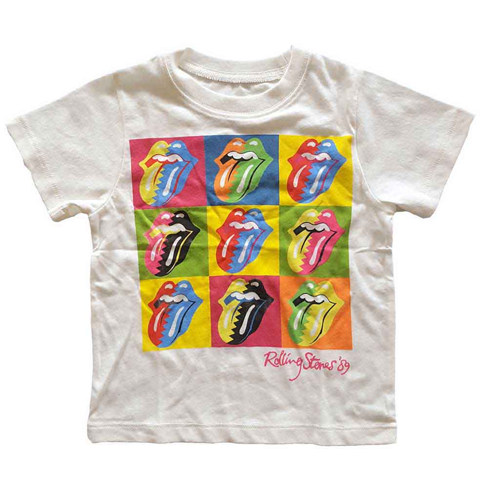 The Rolling Stones Kids T-Shirt Two-Tone Tongues White (3yrs)