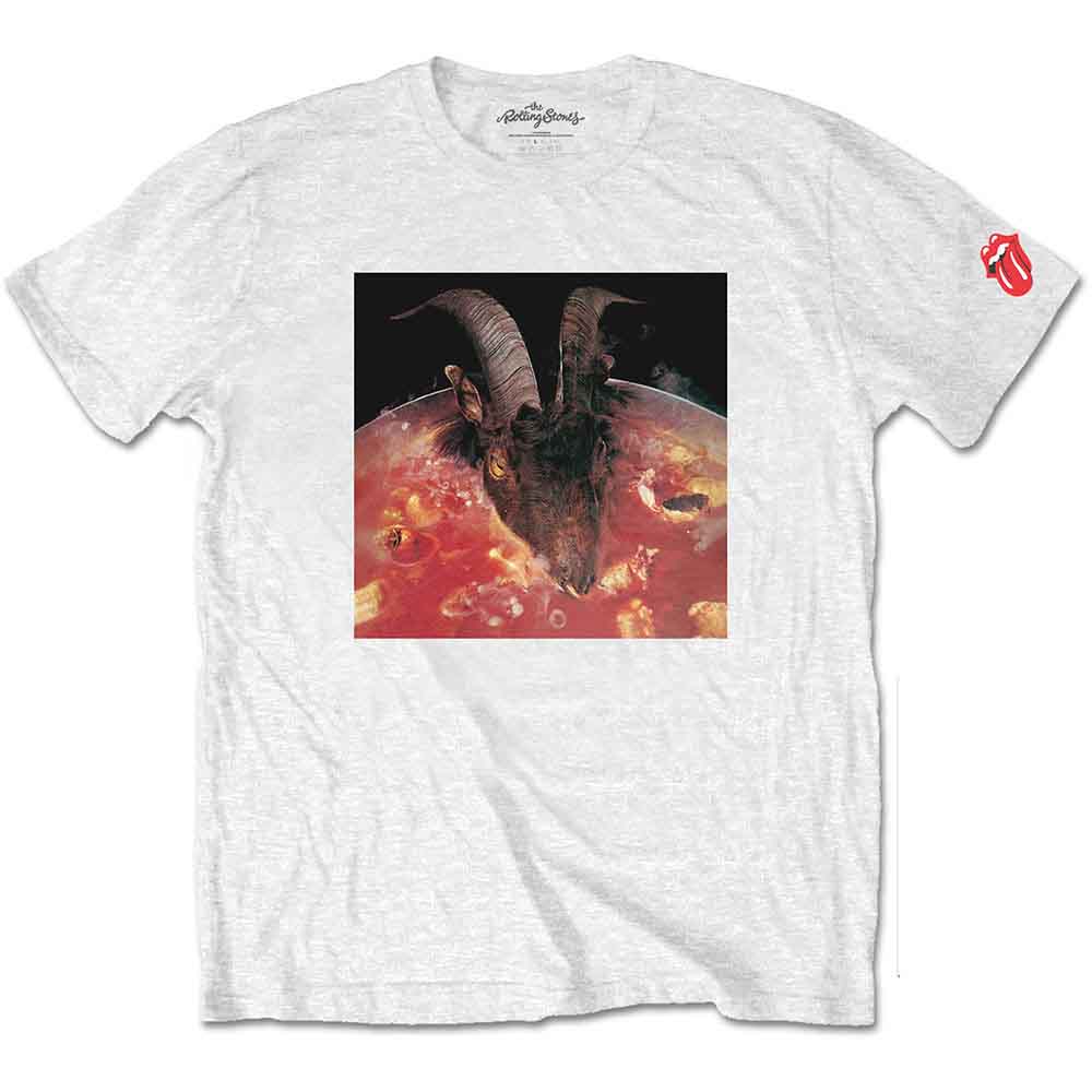 The Rolling Stones Unisex T-Shirt Goats Head Soup (Back Print) White (XXL)