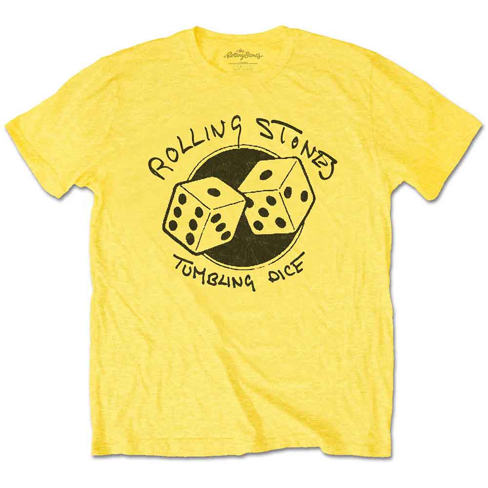 The Rolling Stones Unisex T-Shirt Tumbling Dice Yellow (XL)