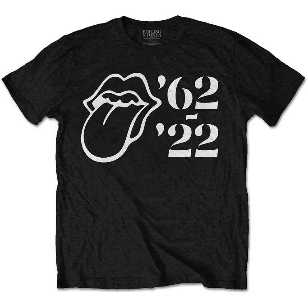 The Rolling Stones Unisex T-Shirt Sixty Outline '62 - '22 Black (XXL)