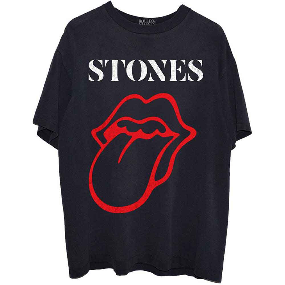 The Rolling Stones Unisex T-Shirt Sixty Classic Vintage Tongue Black (XL)