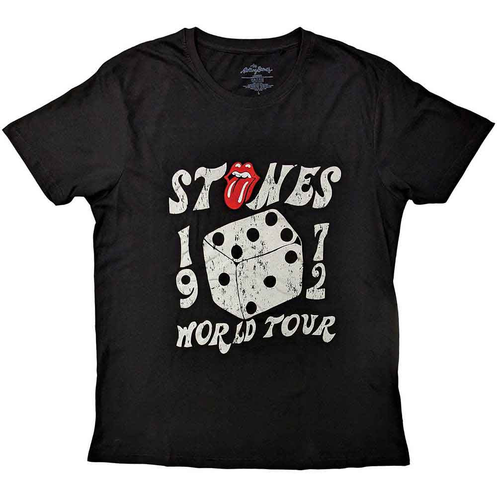 The Rolling Stones Unisex T-Shirt Dice Tour '72 Black (L)