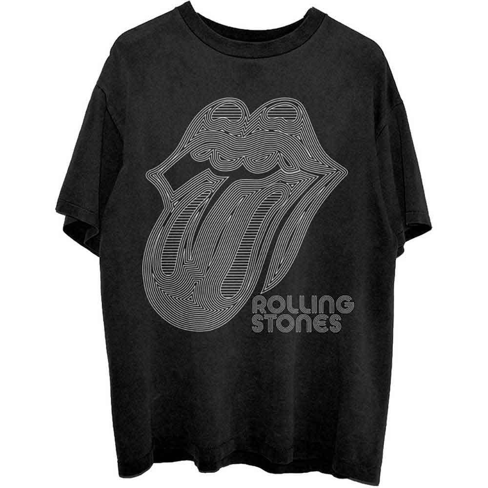 The Rolling Stones Unisex T-Shirt Holographic Tongue Black (XXL)