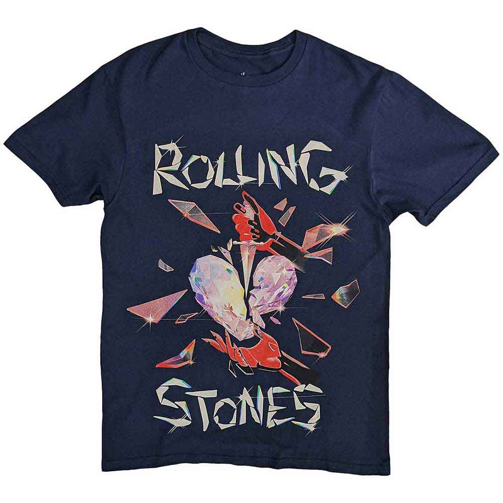 The Rolling Stones Unisex T-Shirt Hackney Diamonds Heart Blue (S)