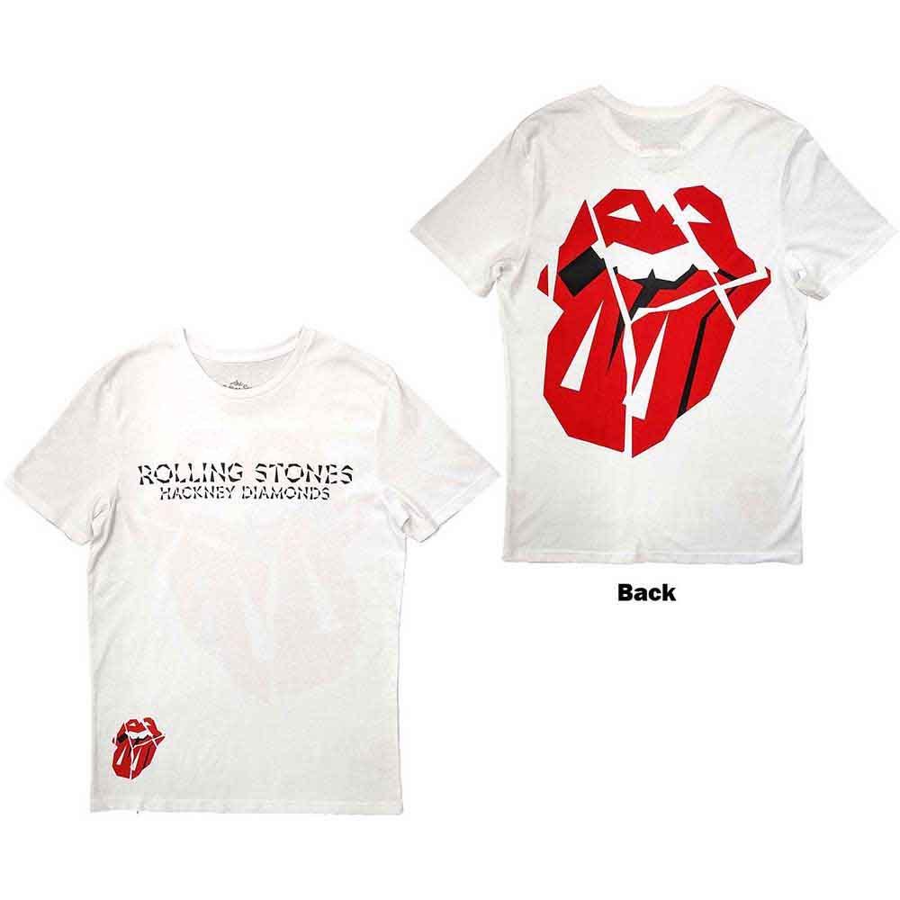 The Rolling Stones Unisex T-Shirt Lick (Back Print) White (S)