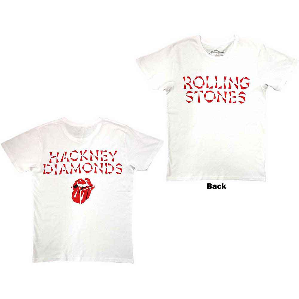 The Rolling Stones Unisex T-Shirt Hackney Diamonds (Back Print) White (S)