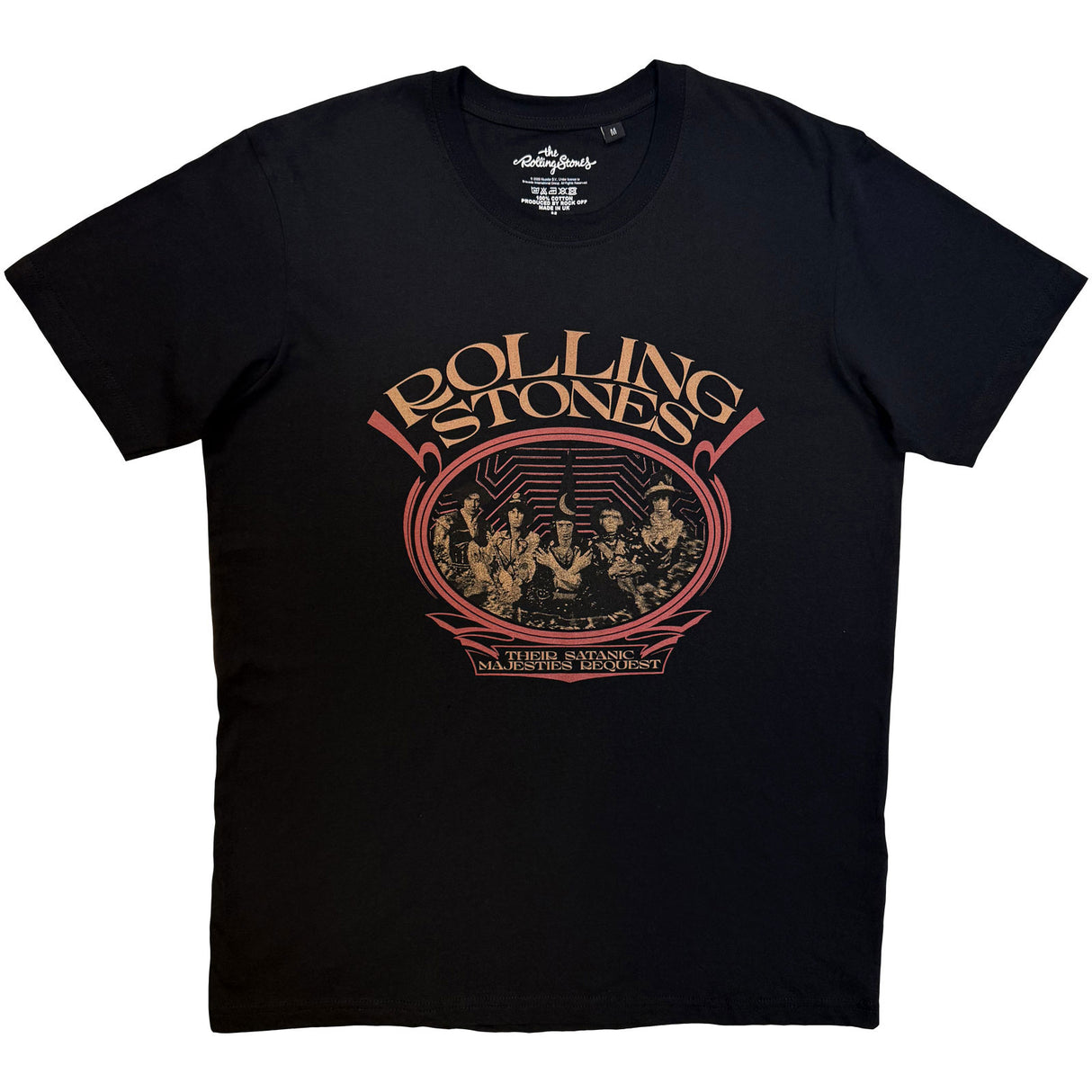 The Rolling Stones Unisex T-Shirt Medieval Band Black (S)