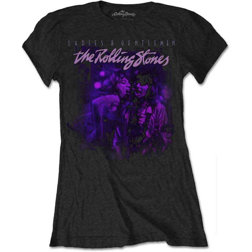 The Rolling Stones Men's T-Shirt Mick & Keith Together Black (XL)