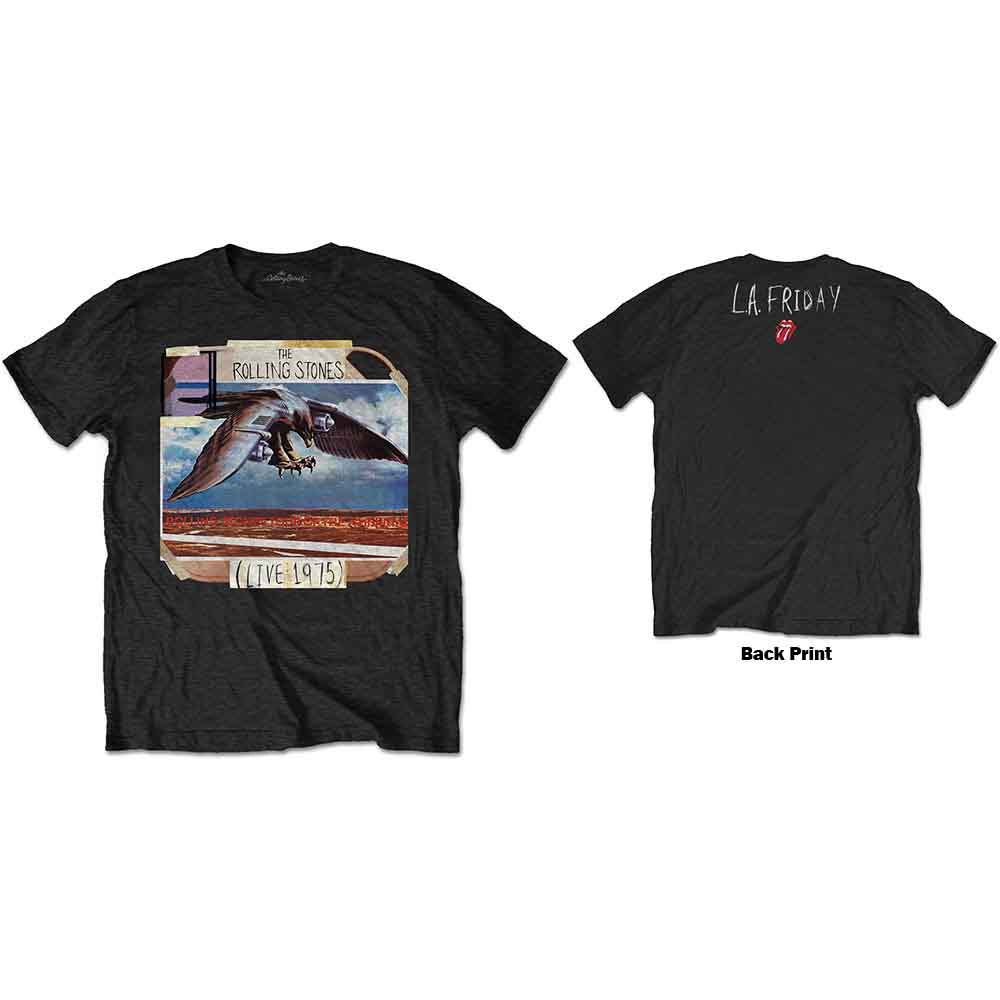 The Rolling Stones Men's T-Shirt LA Friday Black (XL)