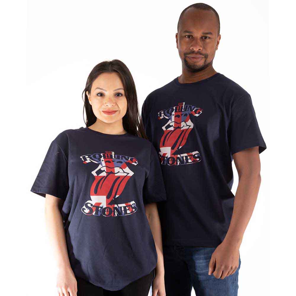 The Rolling Stones Men's T-Shirt British Flag Tongue (M)