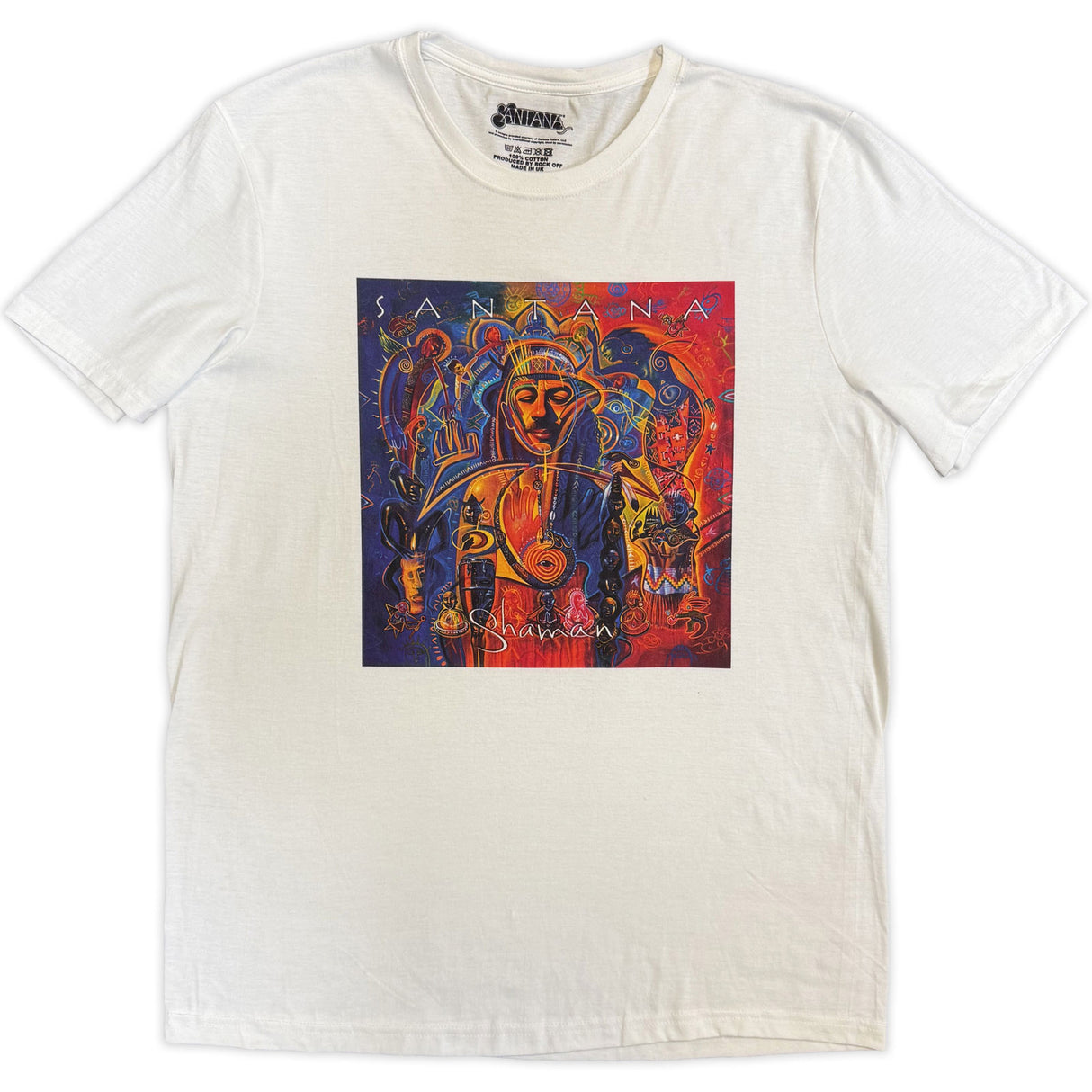 Santana Unisex T-Shirt Shaman White (S)
