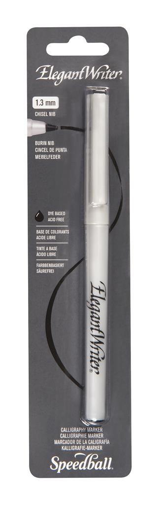 Speedball Elegant Writer 1.3mm Chisel Calligraphy Marker Pen Black