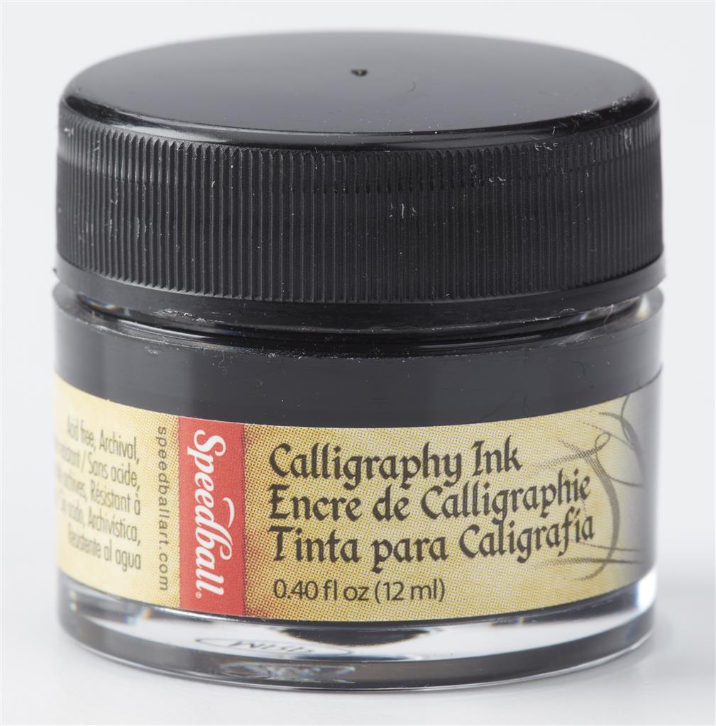Speedball Pigmented Acrylic Calligraphy Ink 12ml Super Black