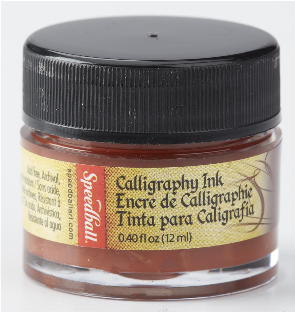 Speedball Pigmented Acrylic Calligraphy Ink 12ml Burnt Umber