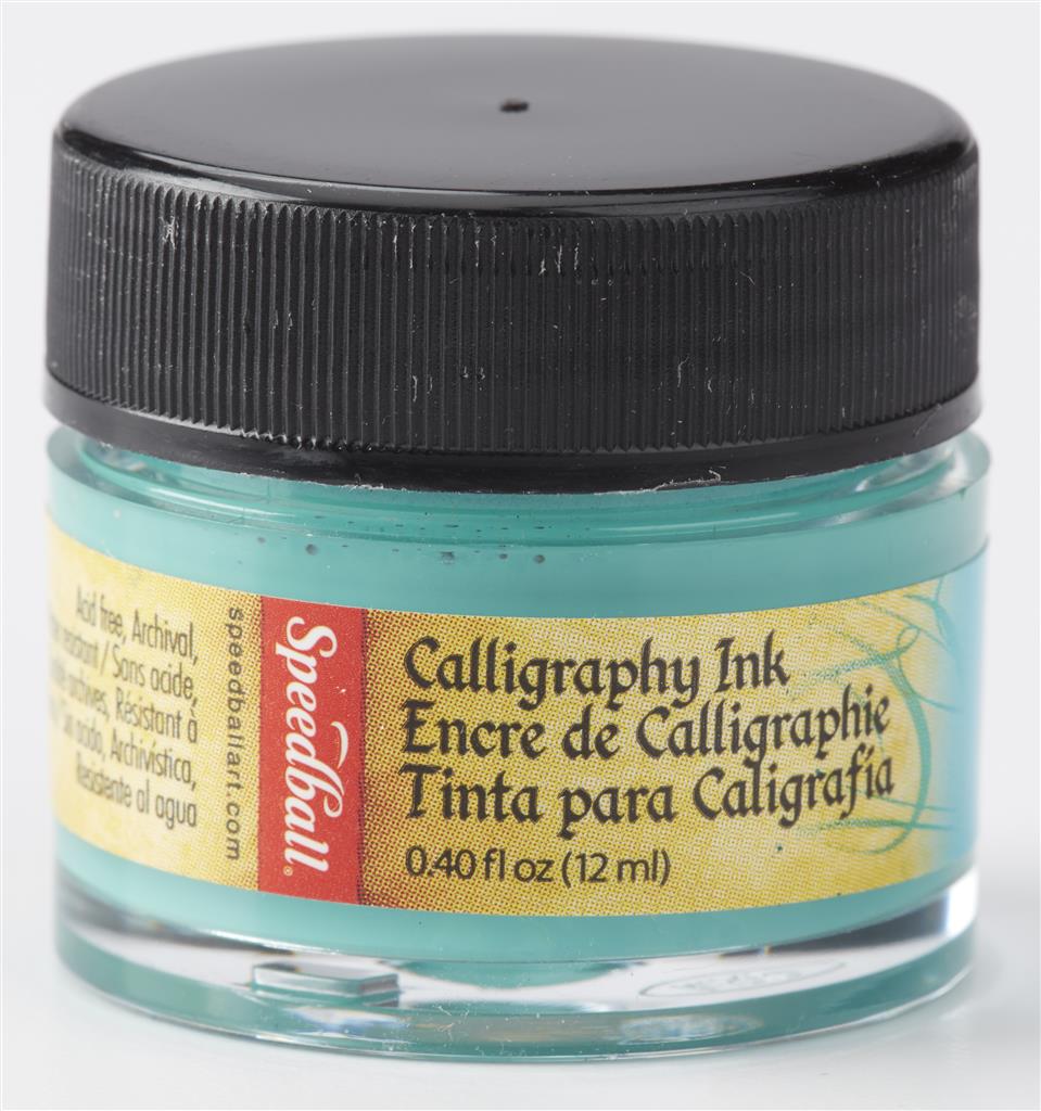 Speedball Pigmented Acrylic Calligraphy Ink 12ml Teal Green
