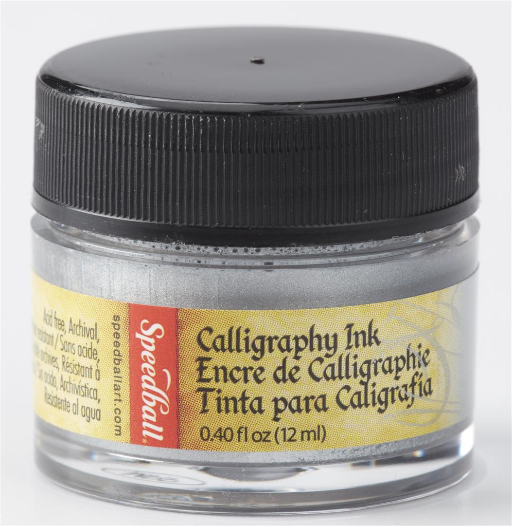 Speedball Pigmented Acrylic Calligraphy Ink 12ml Silver