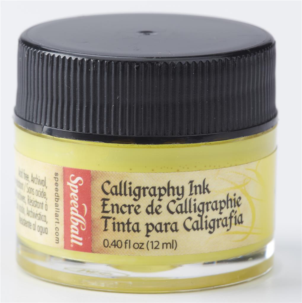 Speedball Pigmented Acrylic Calligraphy Ink 12ml Primrose Yellow