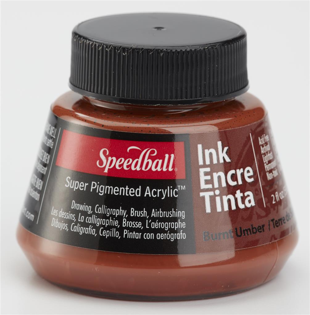 Speedball Super Pigmented Acrylic Calligraphy Ink 2oz Burnt Umber