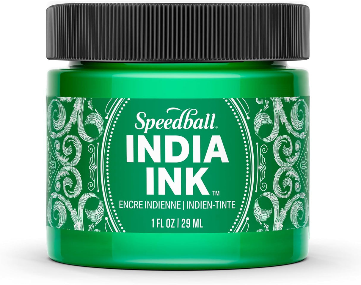 Speedball India Ink 1oz Bright Emerald