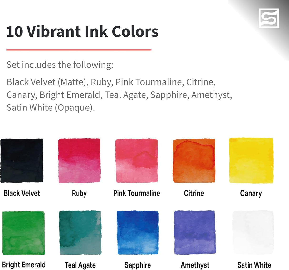 Speedball India Ink Set (10 x 12ml)