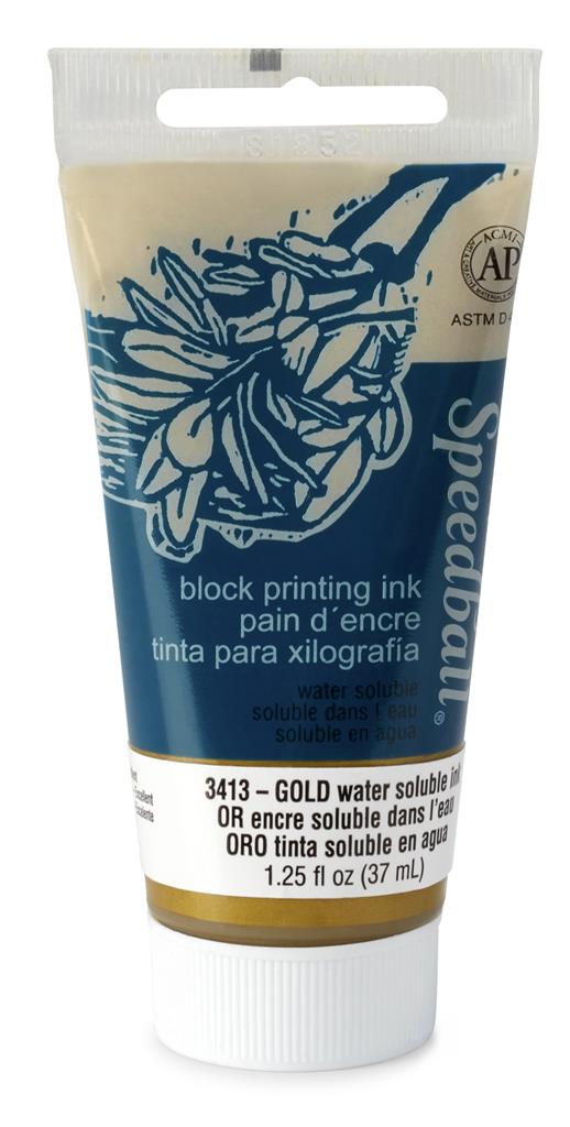 Speedball Water-Soluble Block Printing Ink Gold 37ml (3413)