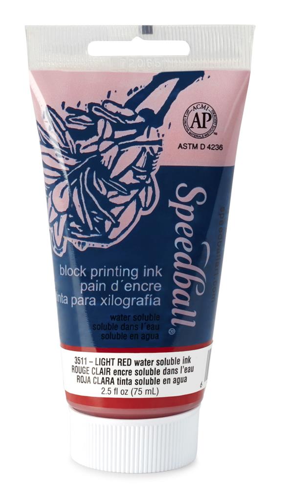 Speedball Water-Soluble Block Printing Ink Light Red 75ml (3511)