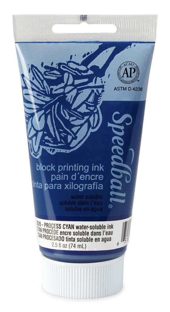 Speedball Water-Soluble Block Printing Ink Process Cyan 75ml (3526)