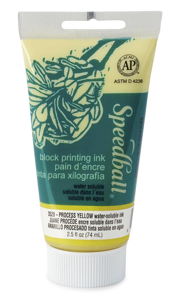 Speedball Water-Soluble Block Printing Ink Process Yellow 75ml (3528)