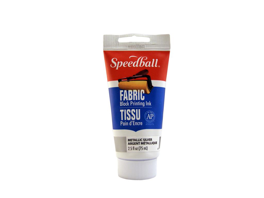 Speedball Fabric Block Printing Ink Metallic Silver 75ml (3584)