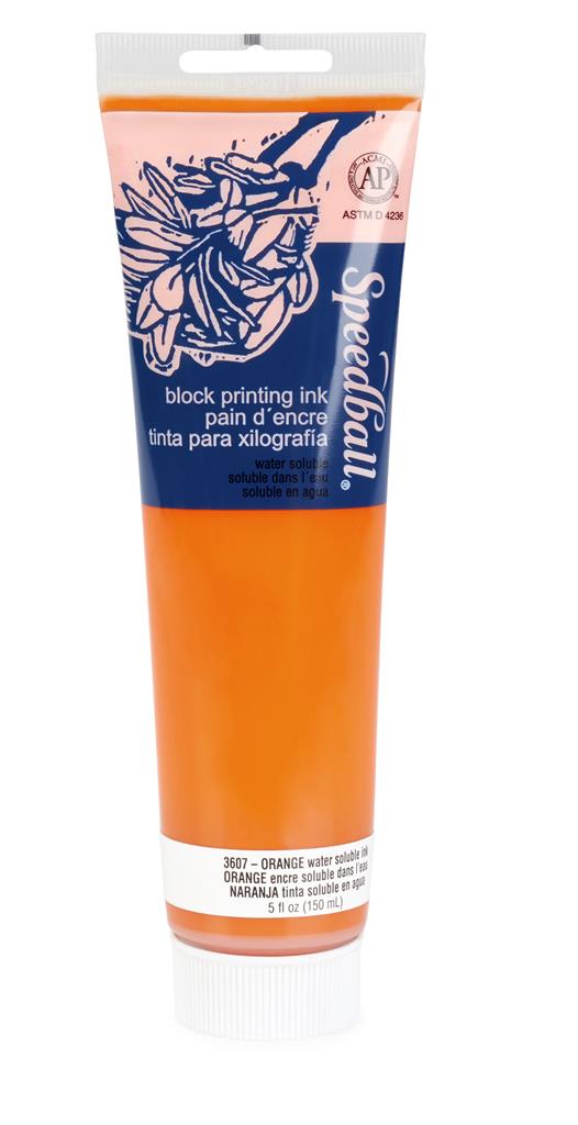 Speedball Water-Soluble Block Printing Ink Orange 150ml (3607)