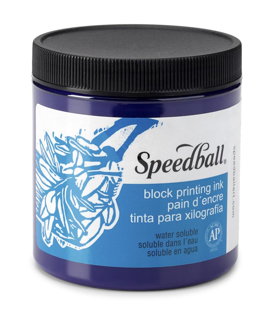 Speedball Water-Soluble Block Printing Ink Violet 8oz (3808)