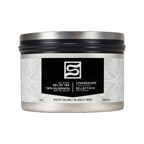 Speedball Oil-Based Relief Ink White 8oz (3913)