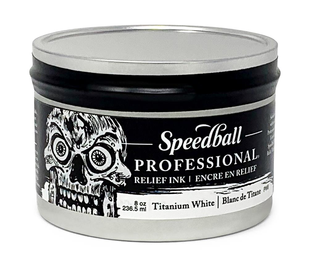 Speedball Professional Relief Ink Titanium White 8oz (3943)