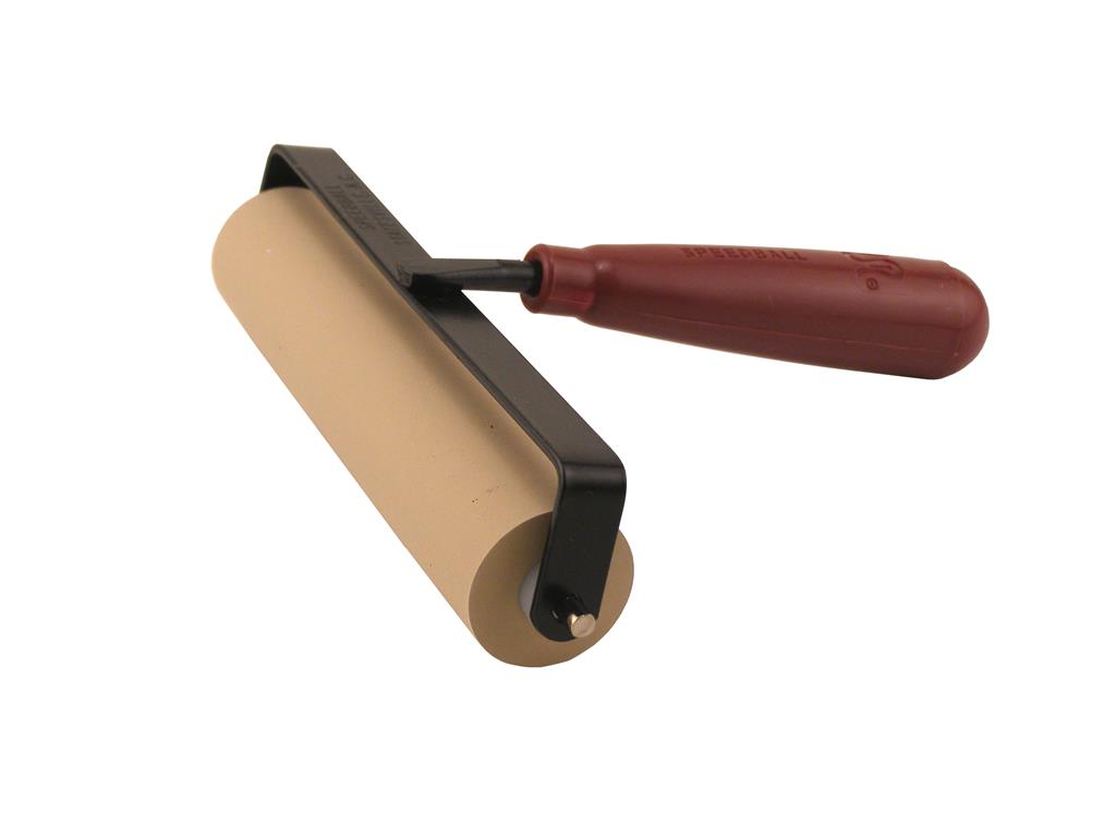 Speedball Soft Rubber Brayer Ink Roller 6.0" Heavy Duty Steel Handle Plastic Core