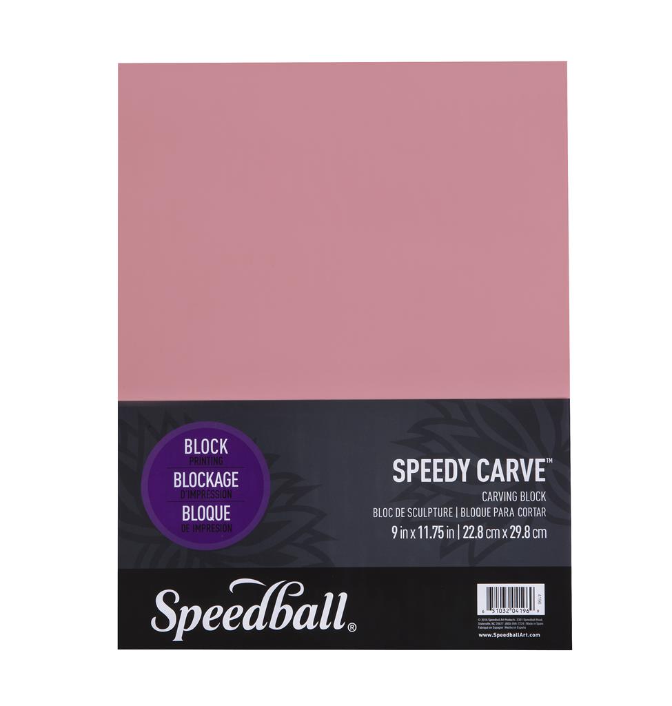 Speedball Speedy-Carve 9" x 11.75" Block Pink
