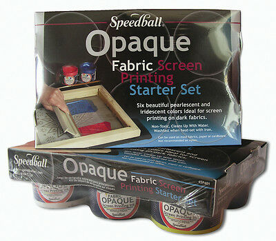 Speedball Opaque Fabric Screen Printing 6 Ink Starter Set